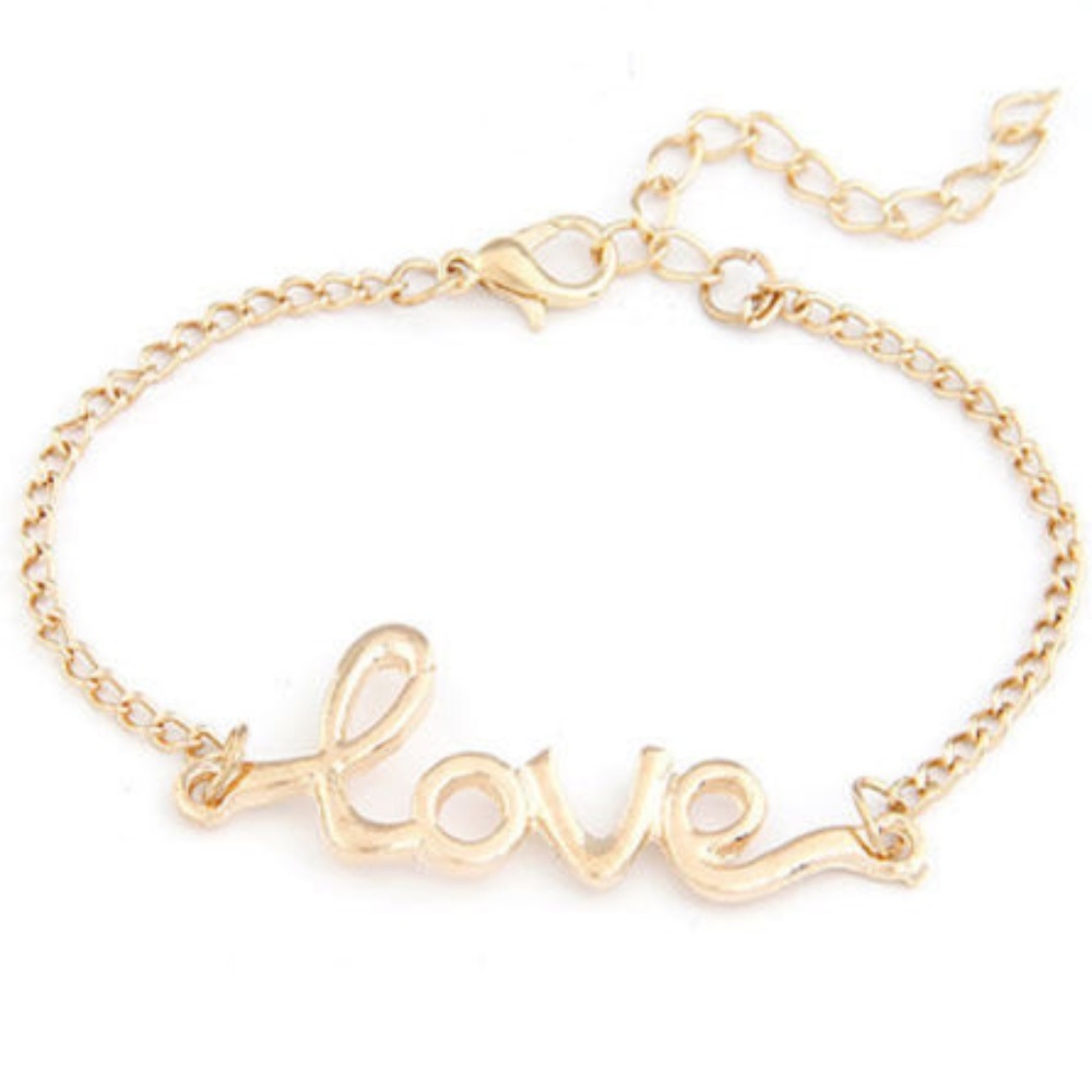 Alloy Charm Jewelry LOVE Bracelet Wristband Bangle